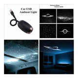 USB Car Ambient Light Atmosphere Large Range Projection Romantic Atmosphere Adjustable Focus Distance